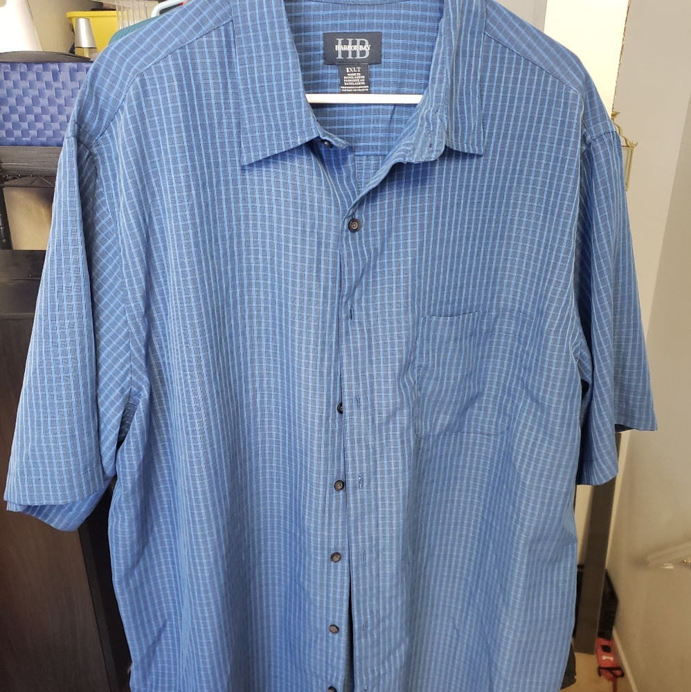 Blue button down shirt